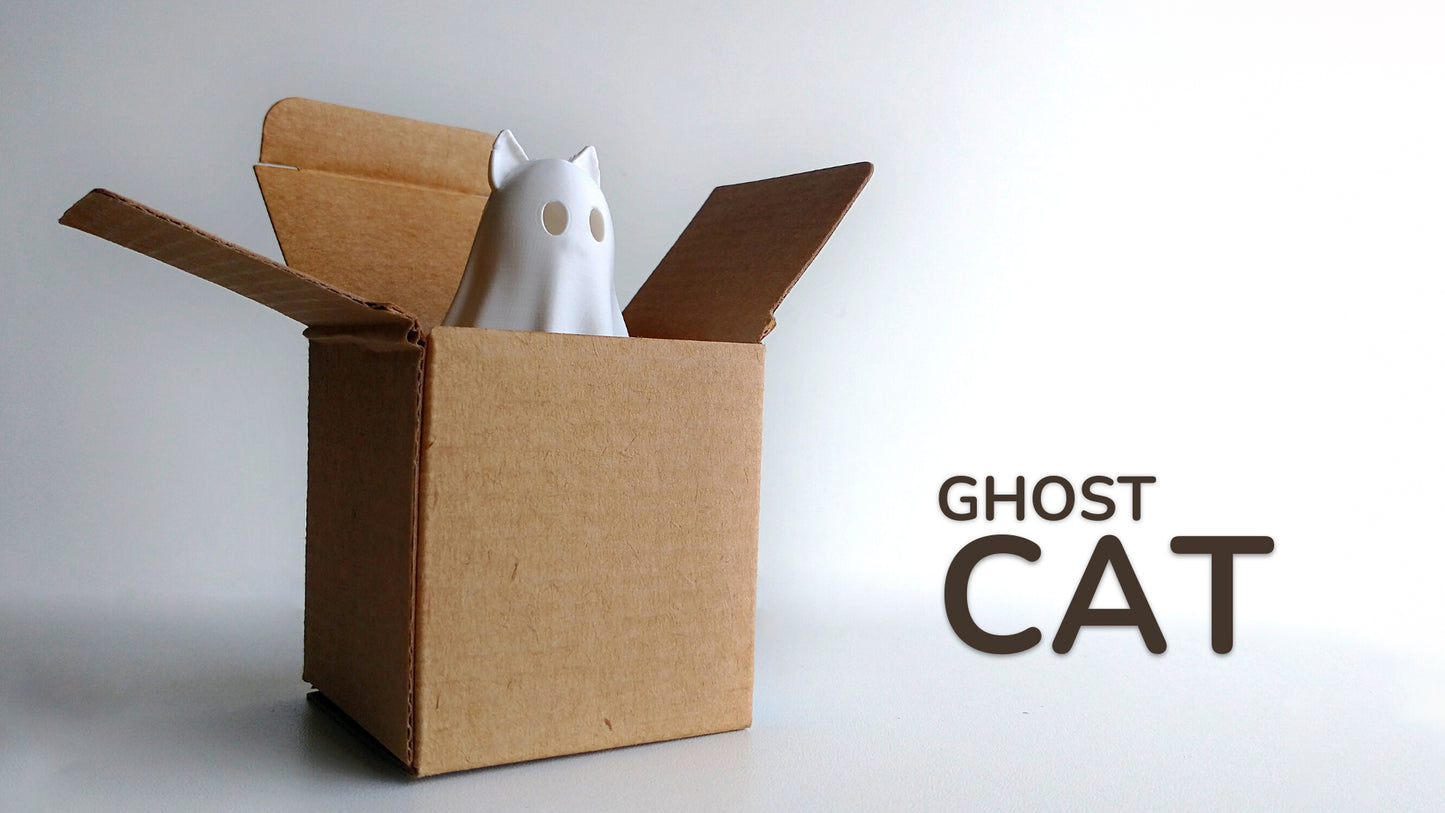 a cardboard box with a ghost in it