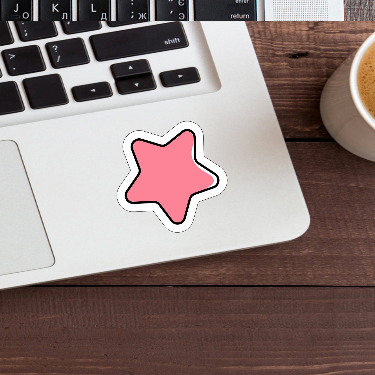 Pink Star Sticker, Express Yourself with our Unique Vinyl Stickers for Laptops, Tablets, and More!