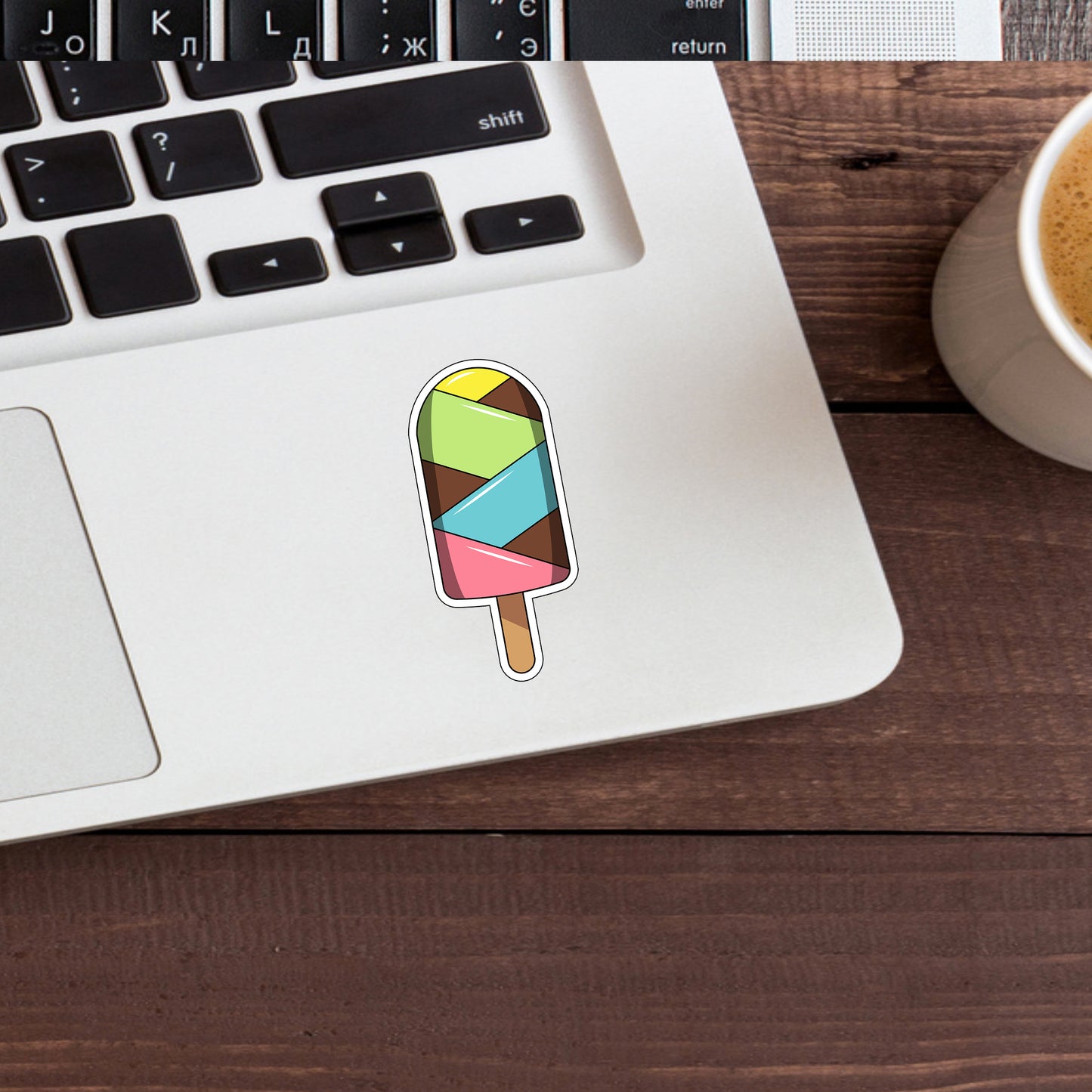 Ice Cream Sticker, Express Yourself with our Unique Vinyl Stickers for Laptops, Tablets, and More!