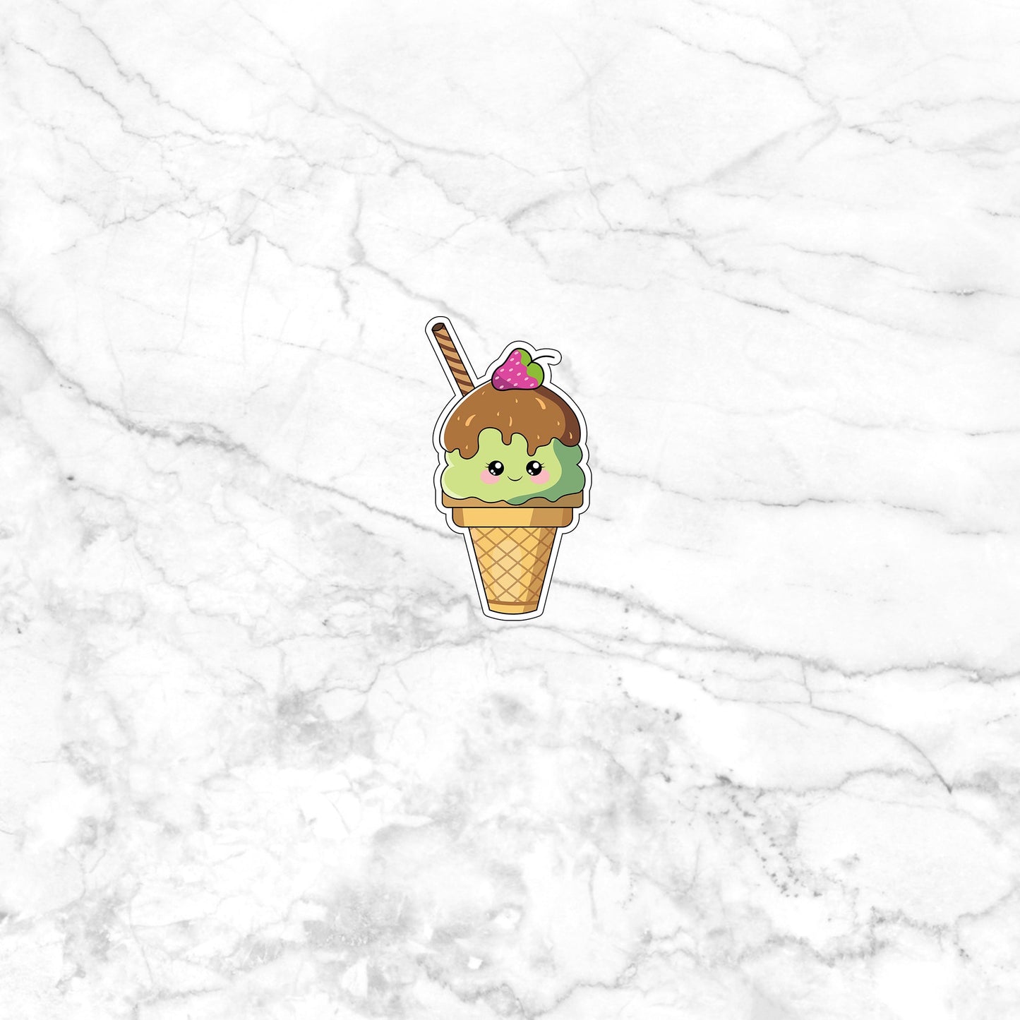 Ice Cream Sticker, Express Yourself with our Unique Vinyl Stickers for Laptops, Tablets, and More!