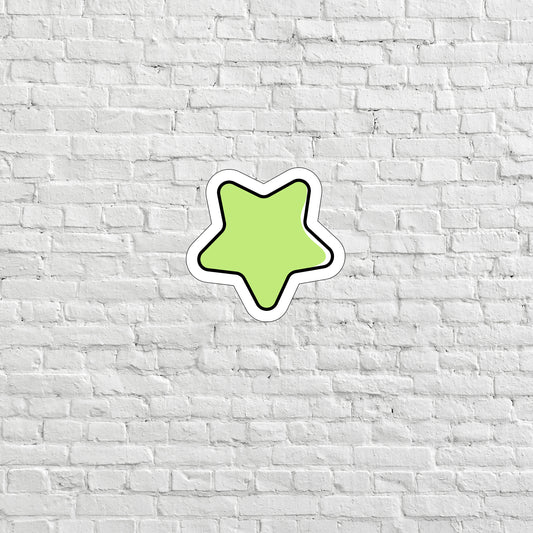 Green Star Sticker, Express Yourself with our Unique Vinyl Stickers for Laptops, Tablets, and More!