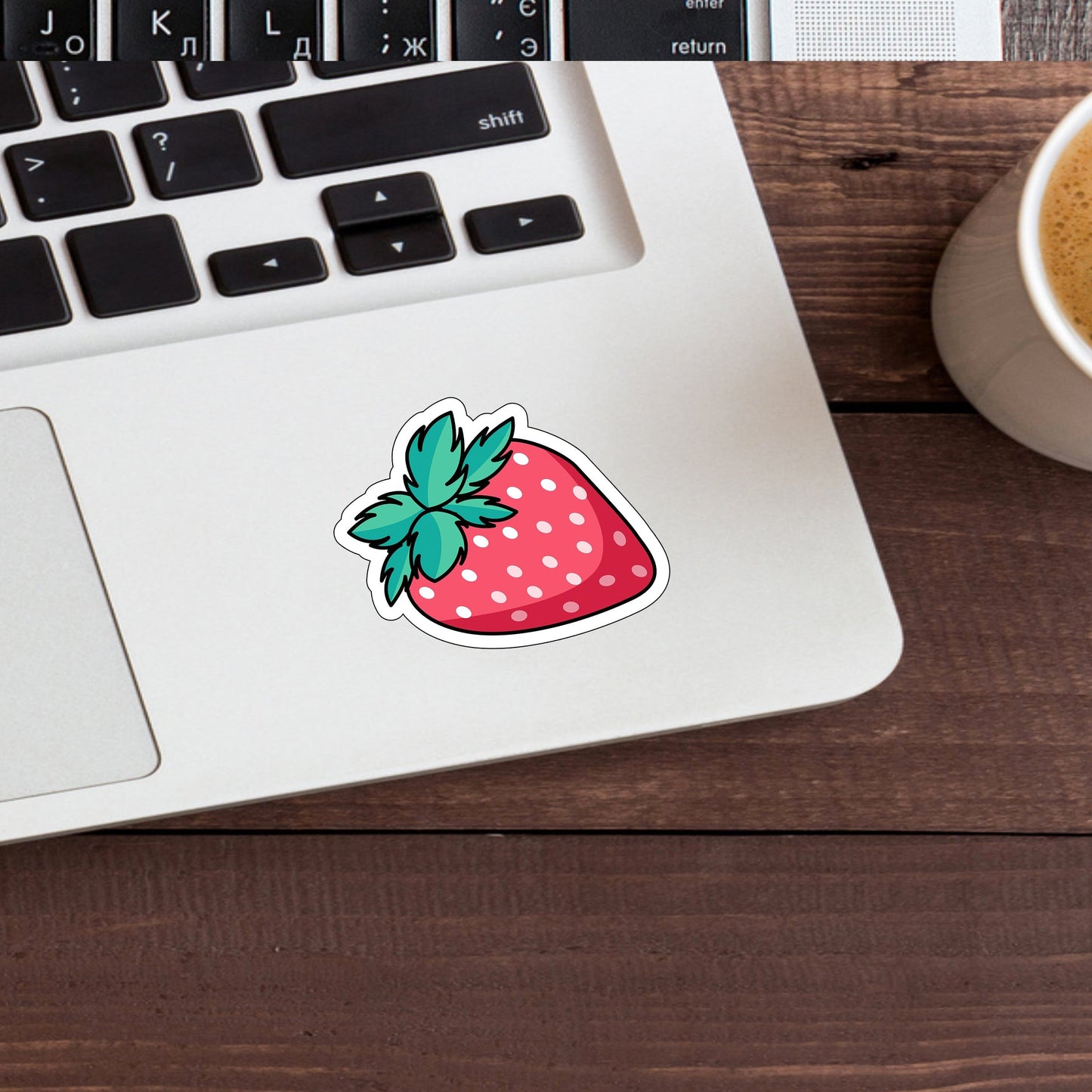 Strawberry Sticker, Express Yourself with our Unique Vinyl Stickers for Laptops, Tablets, and More!