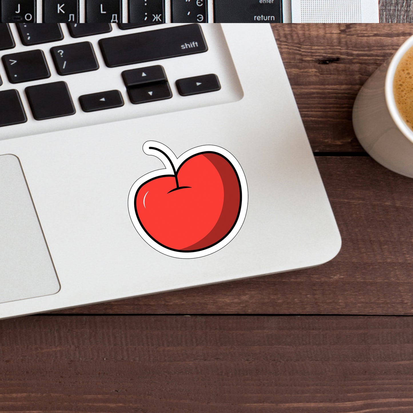 Cherry Sticker, Express Yourself with our Unique Vinyl Stickers for Laptops, Tablets, and More!