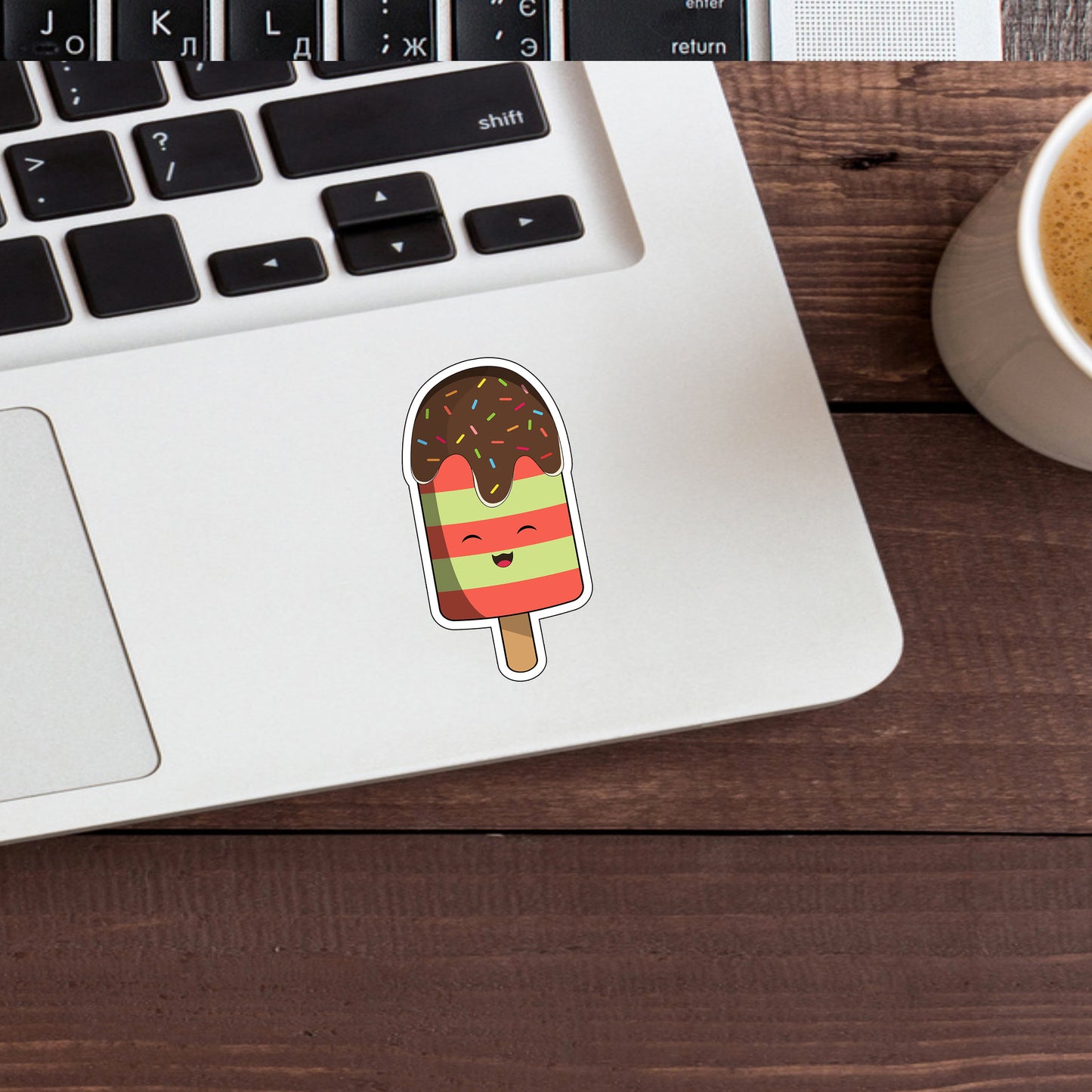 Ice Cream Sticker, Express Yourself with our Unique Vinyl Stickers for Laptops, Tablets, and More!