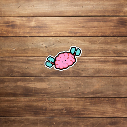 Mental Health Brain dumbbell Stickers