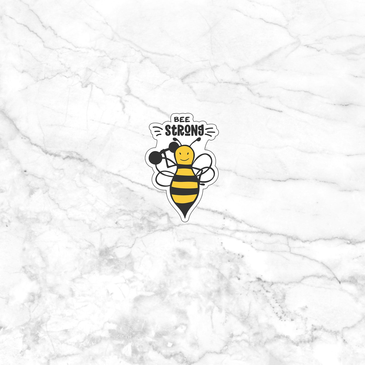 Bee Strong Sticker, Express Yourself with our Unique Vinyl Stickers for Laptops, Tablets, and More!