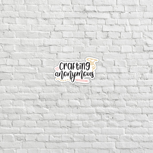 a white brick wall with the words crafting on it