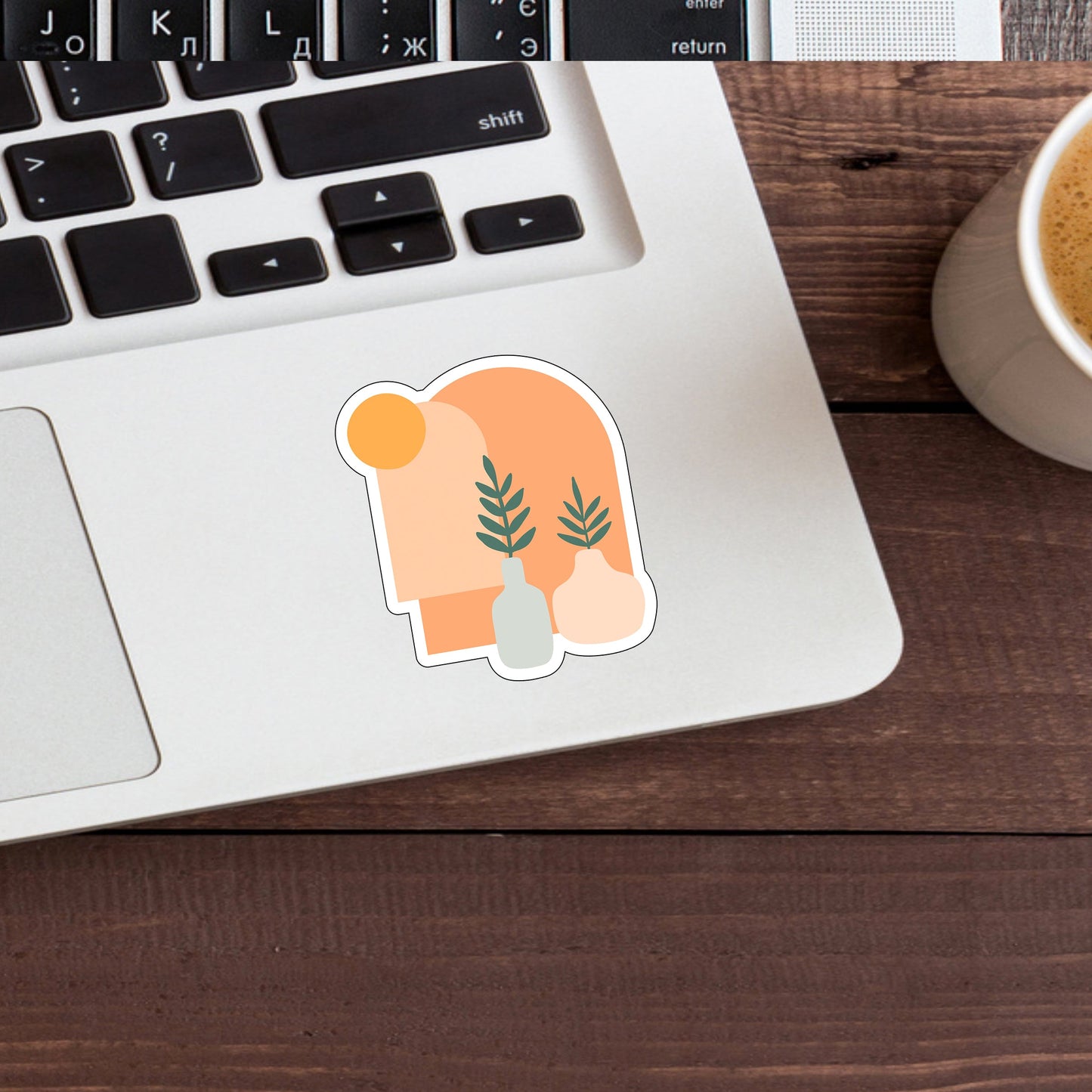 Arches Plants , Vinyl Sticker, Laptop Sticker, Laptop Decal