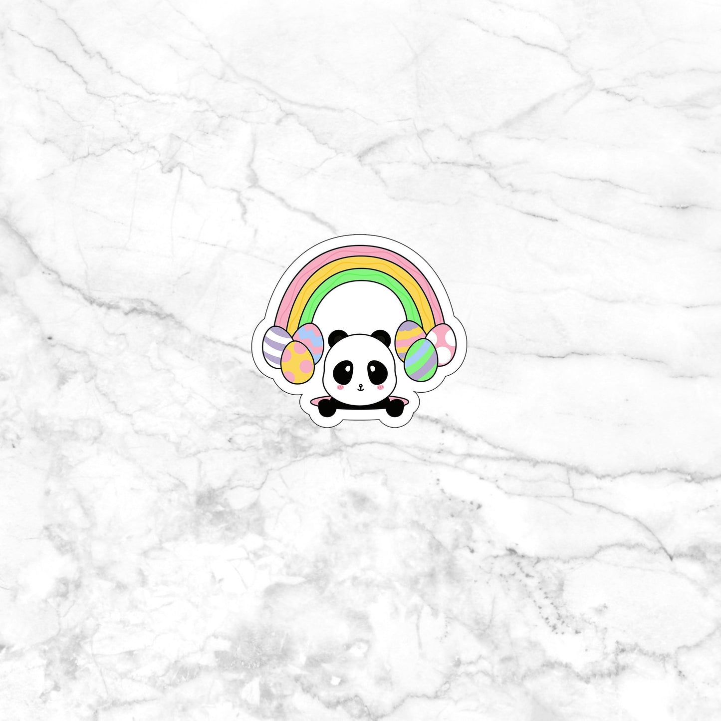 Cute Easter Panda Sticker