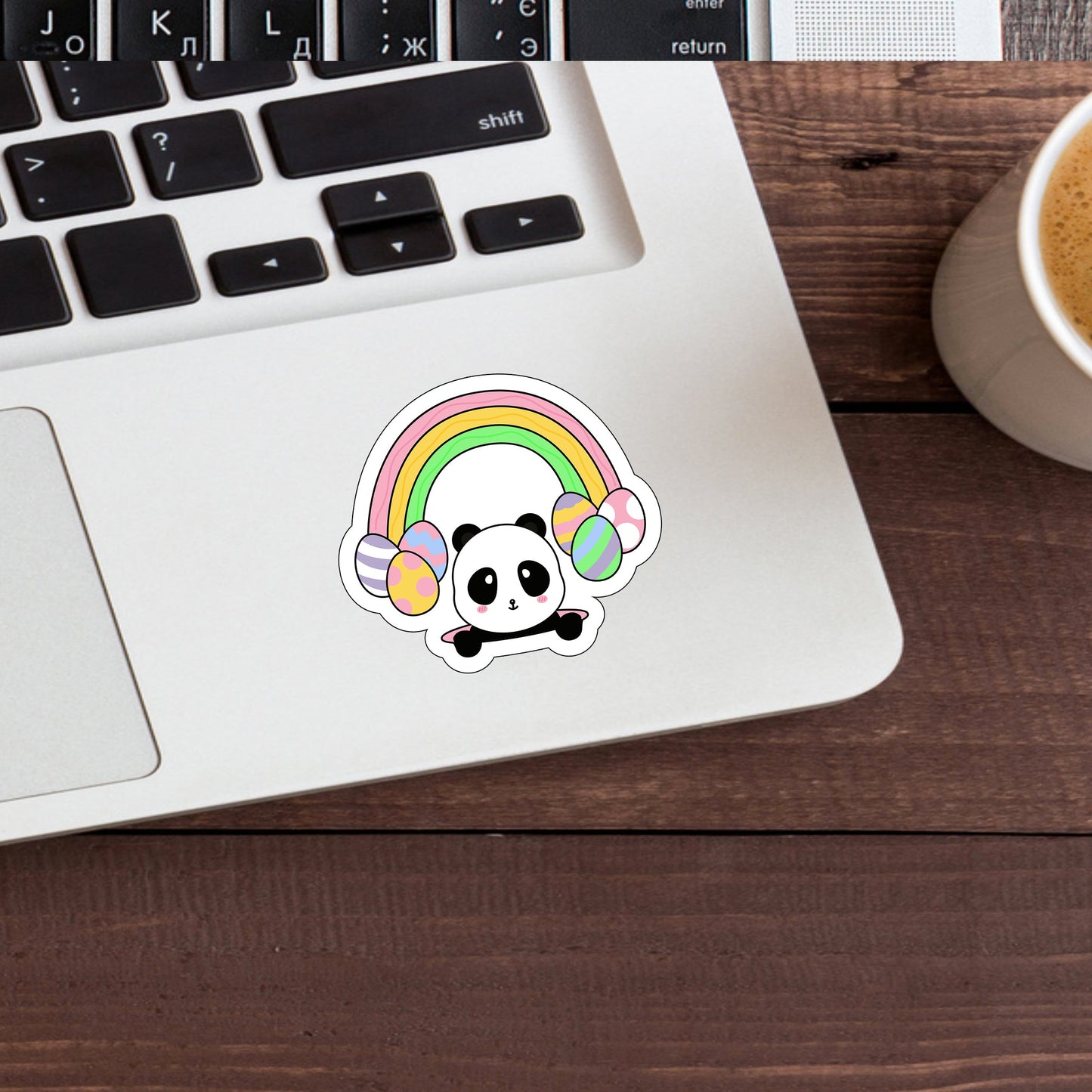 Cute Easter Panda Sticker