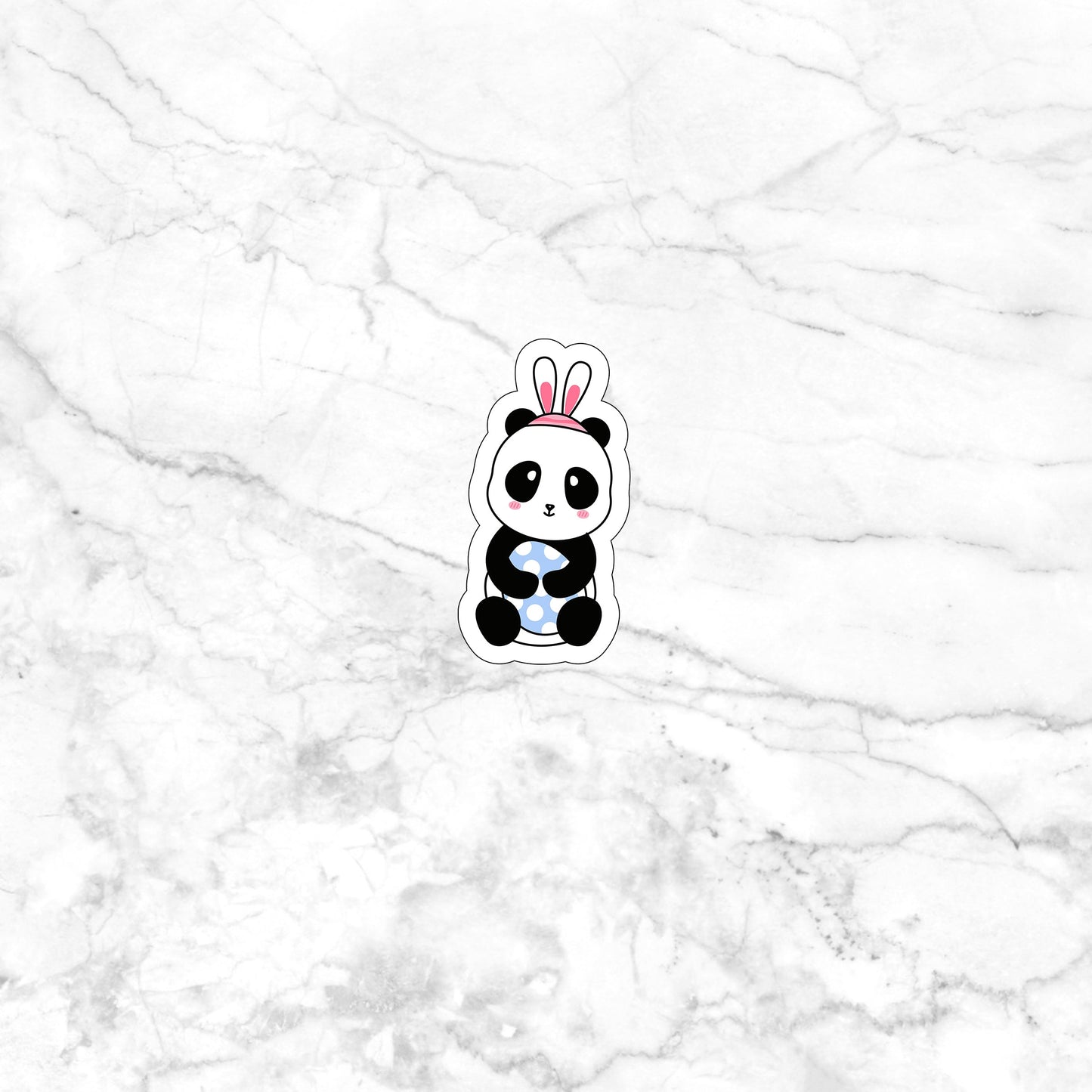 Cute Easter Panda Sticker