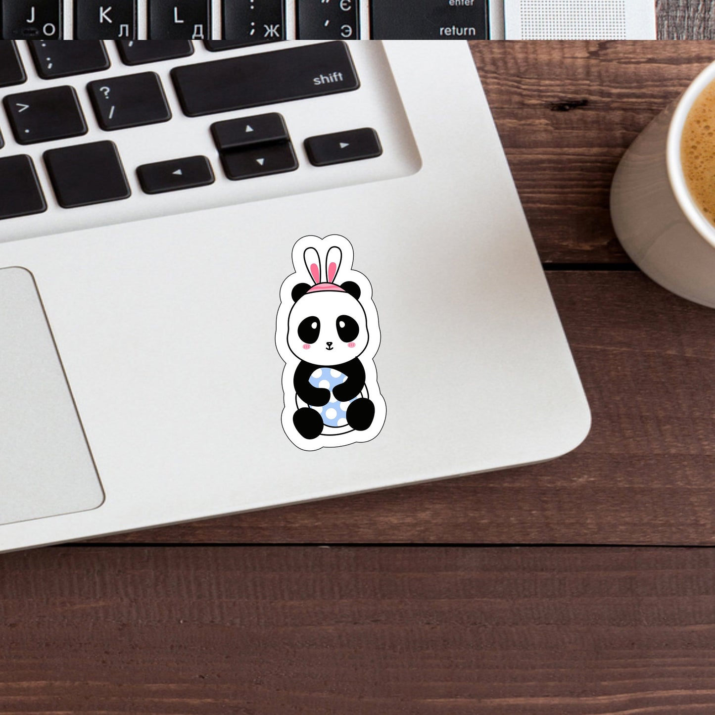 Cute Easter Panda Sticker