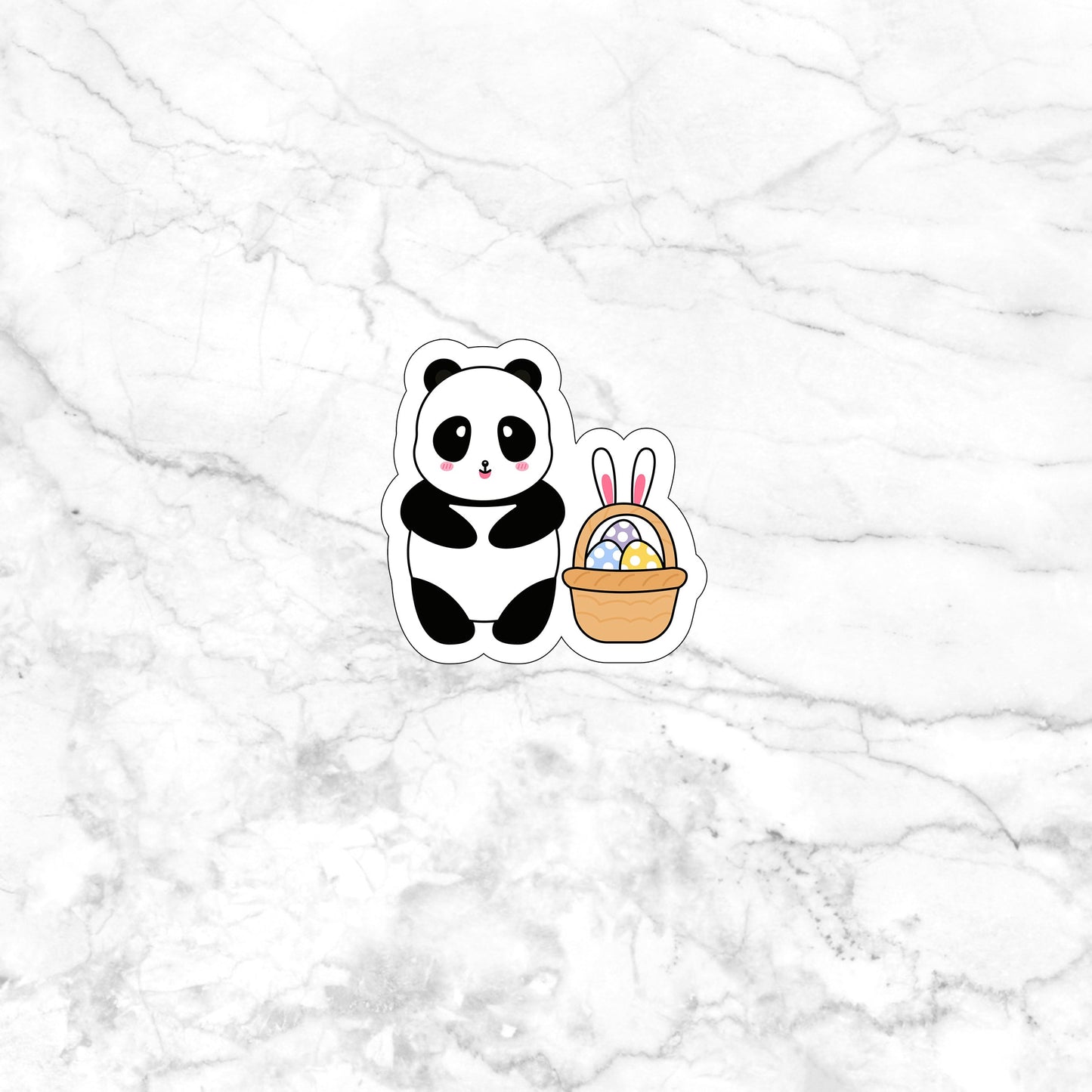 Cute Easter Panda Sticker