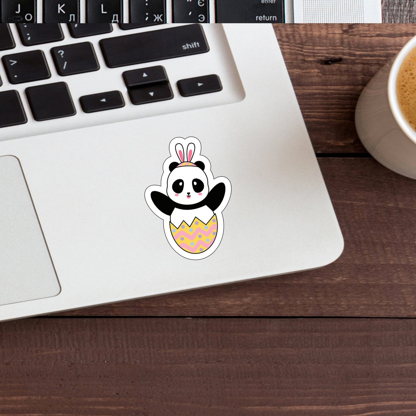 Cute Easter Panda Sticker