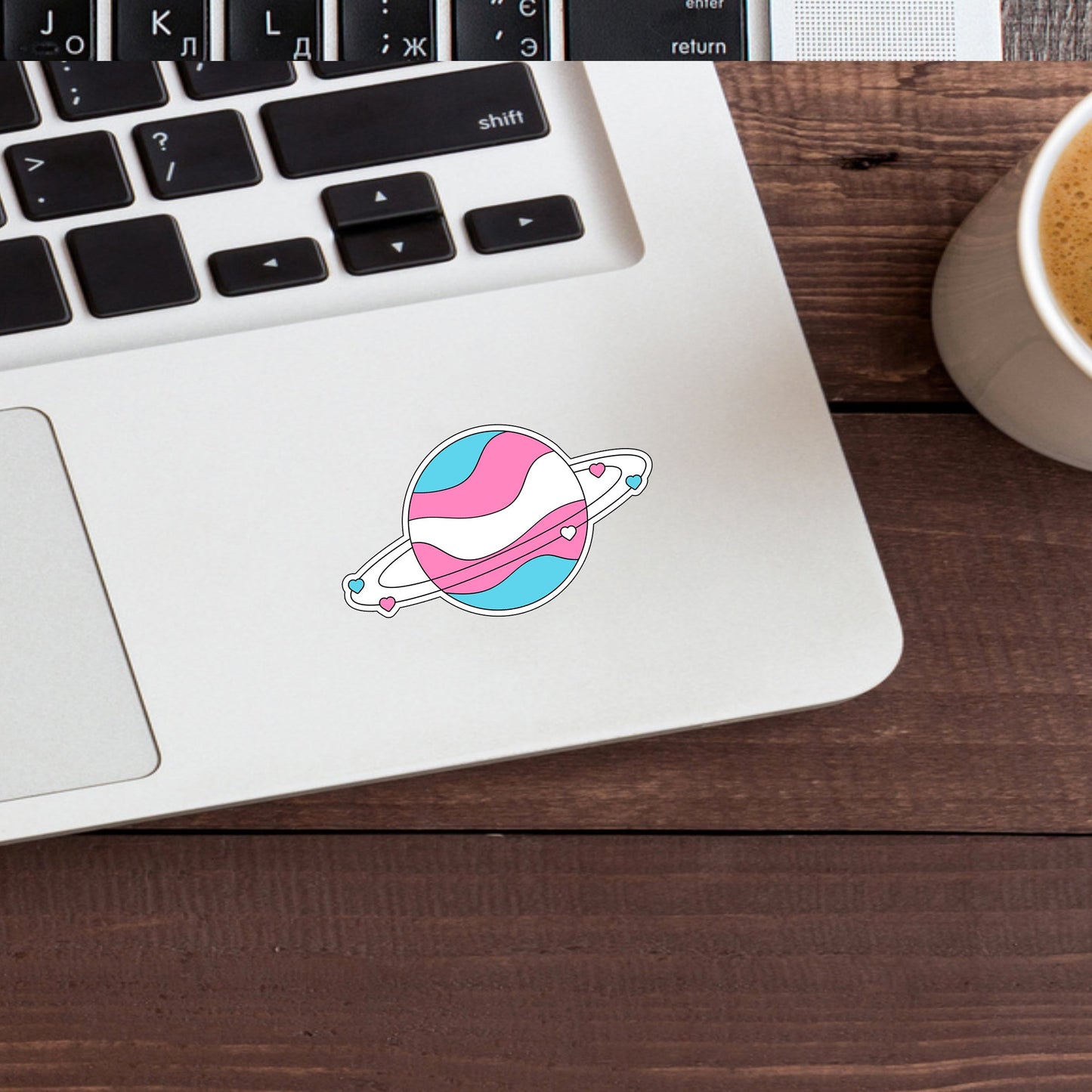 Planet Transgender flag Sticker