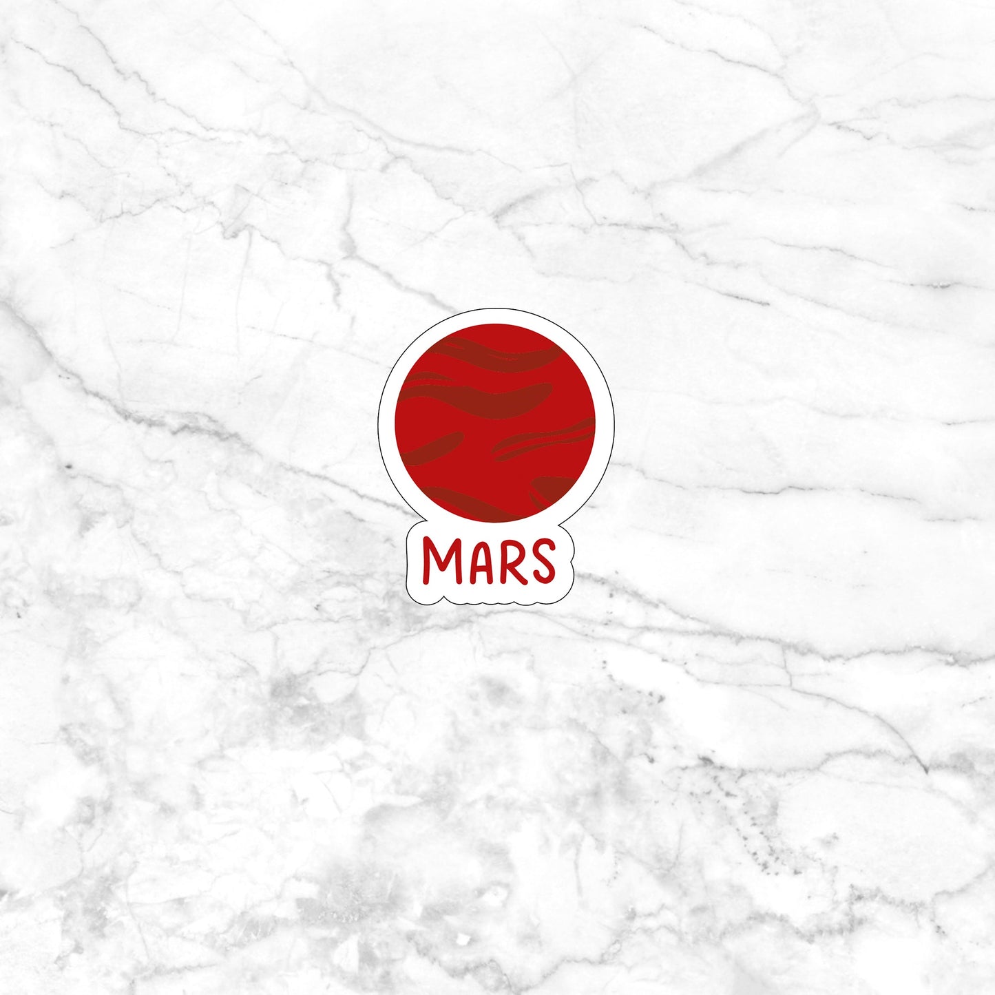 Planet stickers () Stickers, Mars Sticker