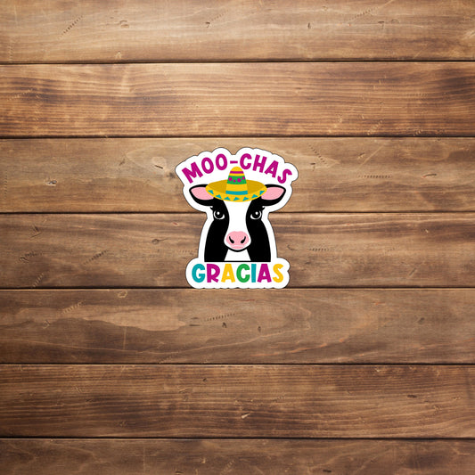 Puns-Funny Sticker MooChasGracias Stickers