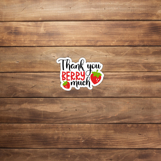 Puns-Funny Sticker ThankYouBerryMuch Stickers