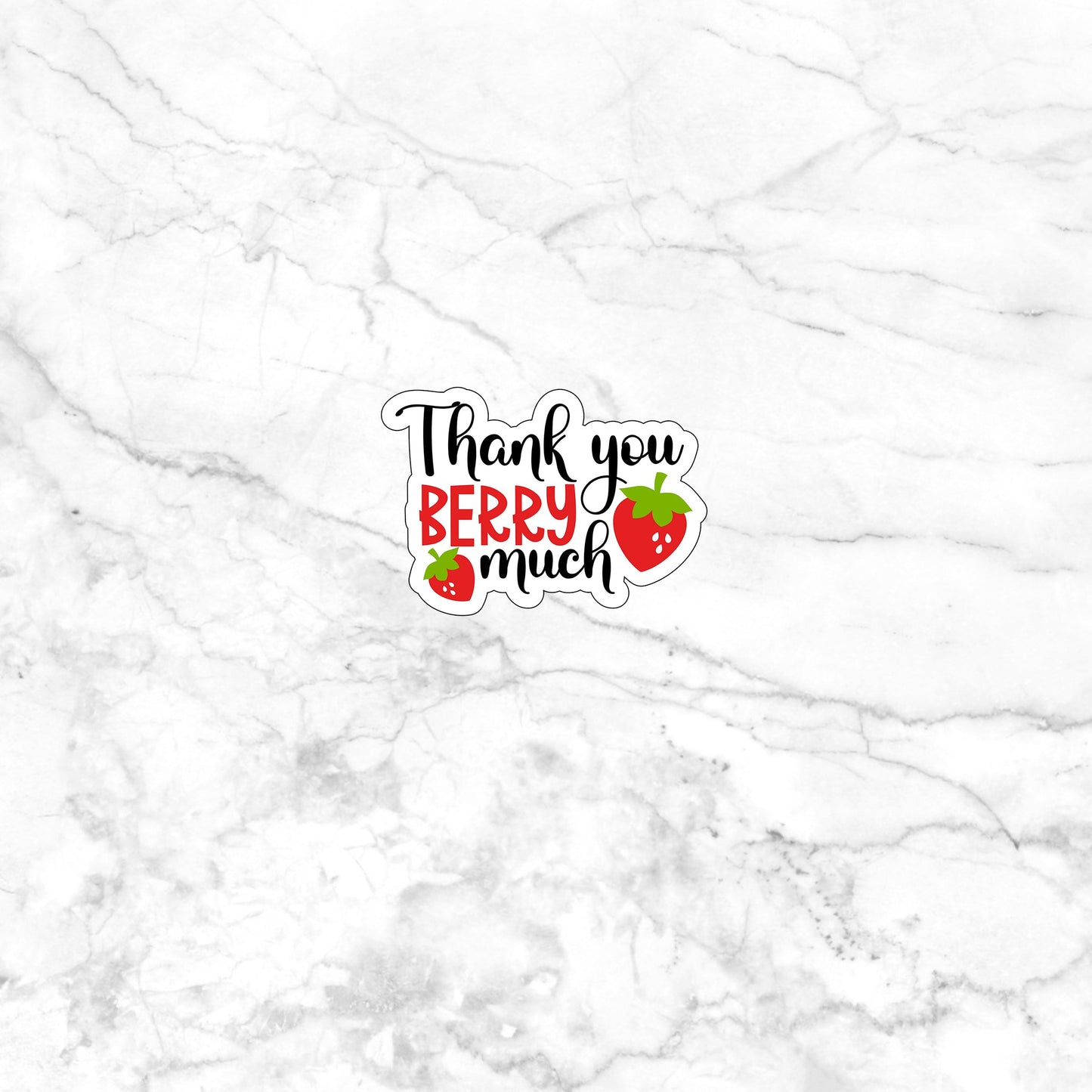 Puns-Funny Sticker ThankYouBerryMuch Stickers