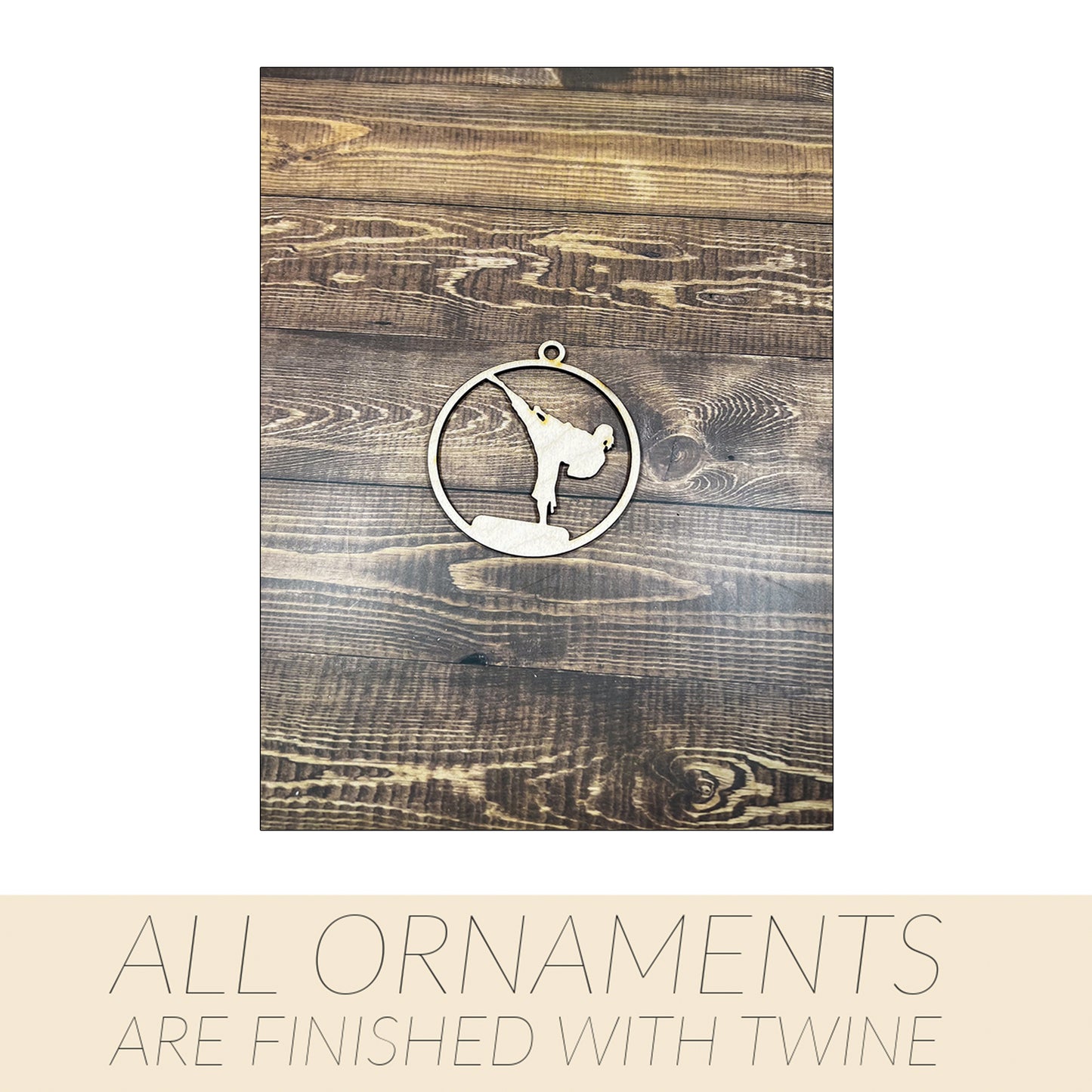 Karate Ornament, Wooden Sports Ornament, Sports Ornament, Engraved Ornament, Laser Engraved Wood Ornament